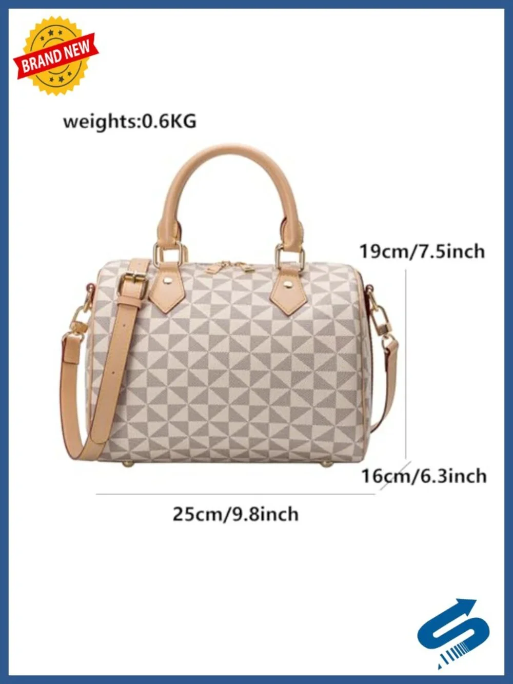 Vegan Leather Satchel Handbag Crossbody Purse with Top Handles & Long Strap